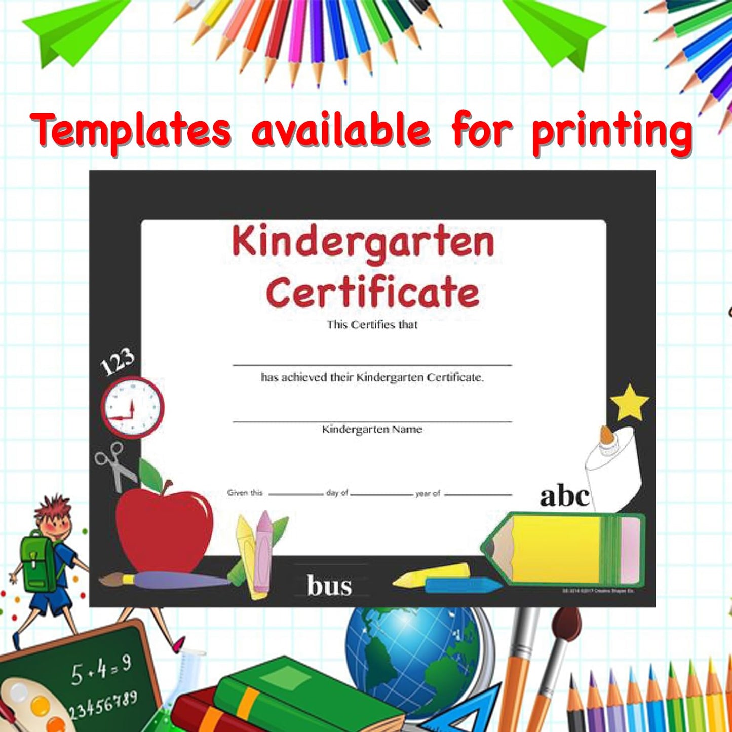 SHAPES ETC. Recognition Certificate - Kindergarten Certificate