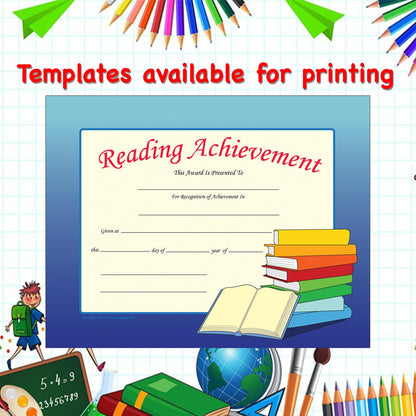 SHAPES ETC. Recognition Certificate - Reading Achievement