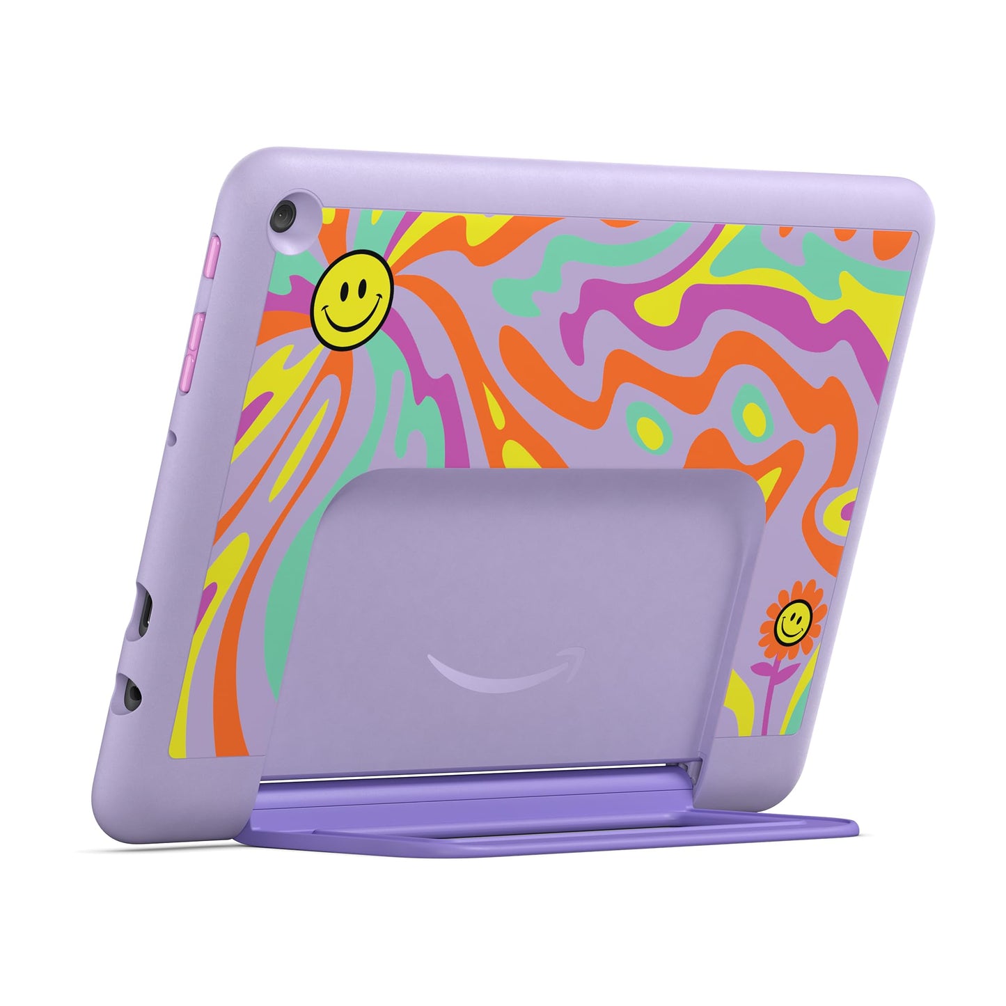 Amazon Fire HD 10 Kids Pro tablet, ages 6-12. Bright 10.1" HD screen, includes ad-free content, robust parental controls, 13-hr battery and slim case for older kids, 32 GB, Happy Day