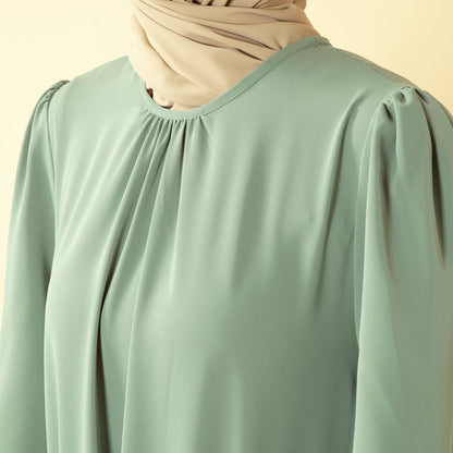 Candy Color Pleated Abaya | Must-have Essential Basic Dress (MA142)