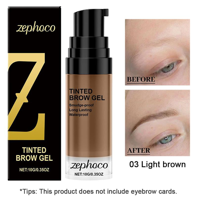 Brow Gel & 4-Prong Eyebrow Pen Set - Smudge-Proof & Water-Resistant for Long-Lasting, Natural-Looking Brows