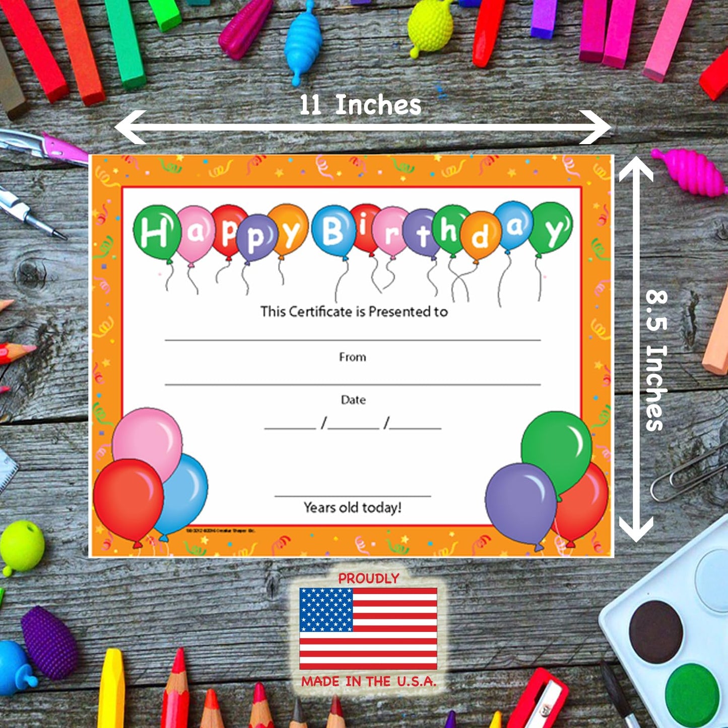 SHAPES ETC. Recognition Certificate - Birthday