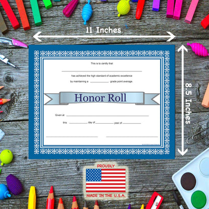 SHAPES ETC. Recognition Certificate - Honor Roll Certificate