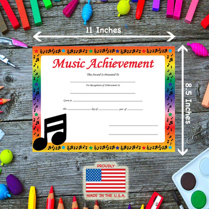 SHAPES ETC. Recognition Certificate - Music Achievement
