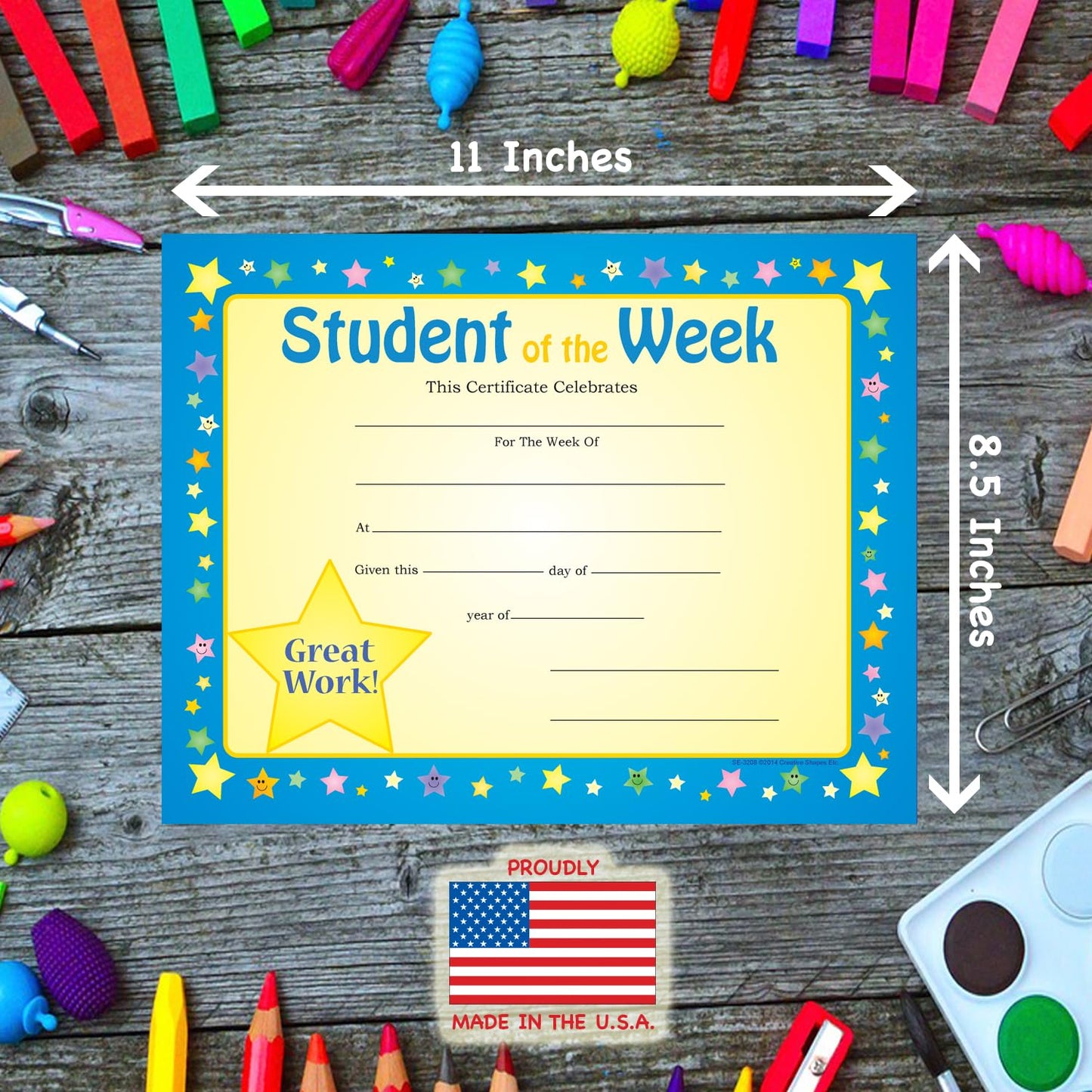 SHAPES ETC. Recognition Certificate - Student of the Week