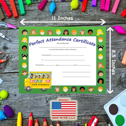 SHAPES ETC. Recognition Certificate - Perfect Attendance