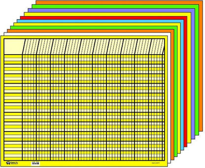 SHAPES ETC. Horizontal Chart Set - Set of 10