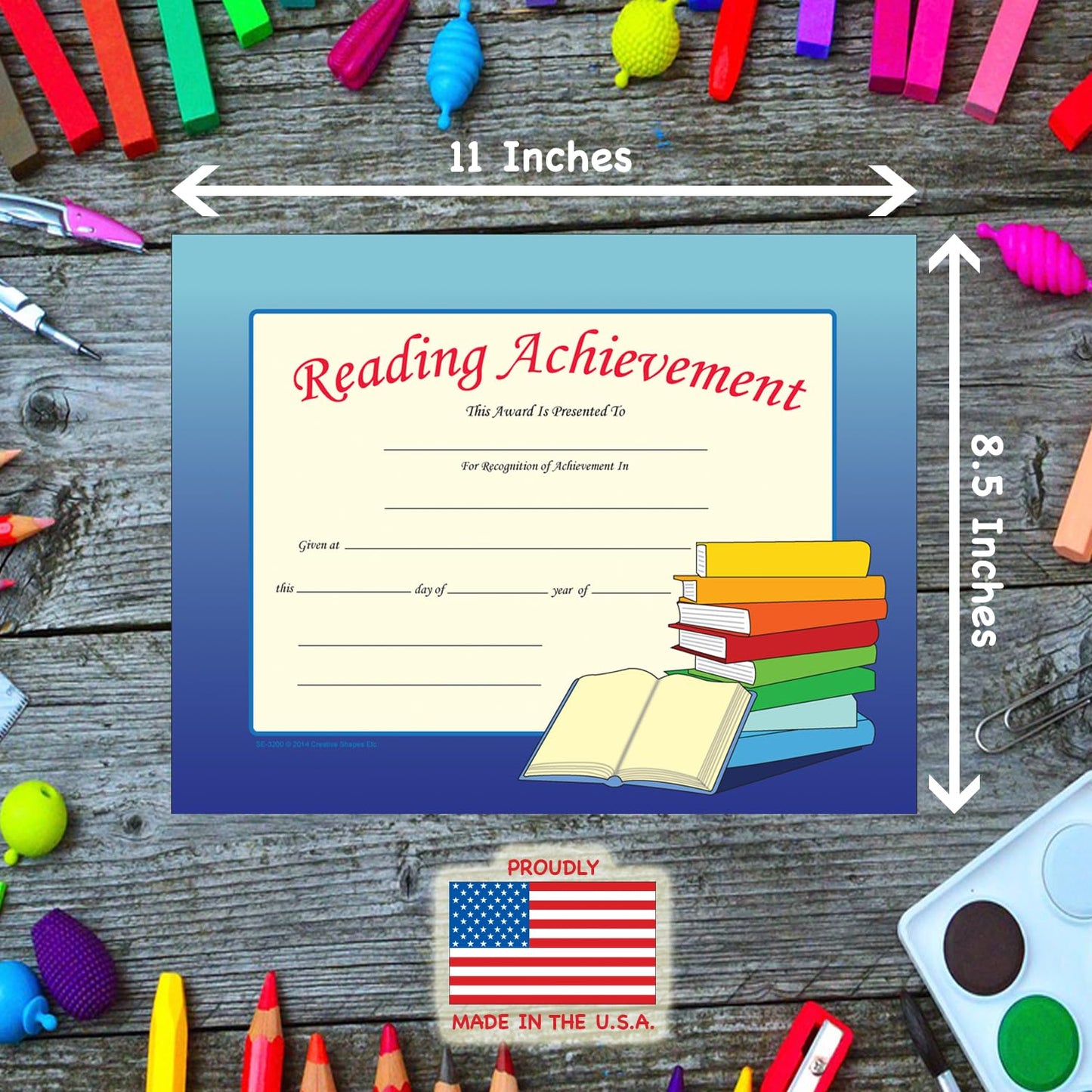 SHAPES ETC. Recognition Certificate - Reading Achievement