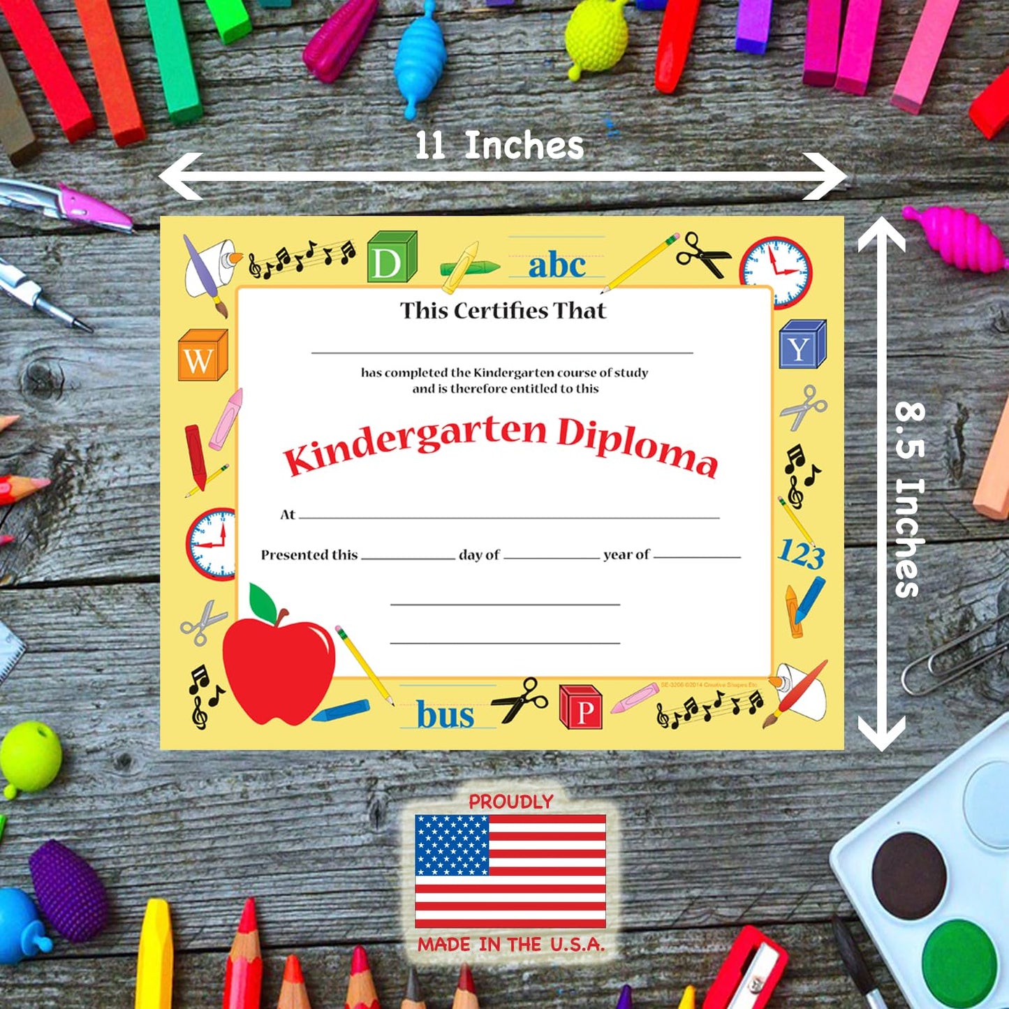SHAPES ETC. Recognition Certificate - Kindergarten Diploma