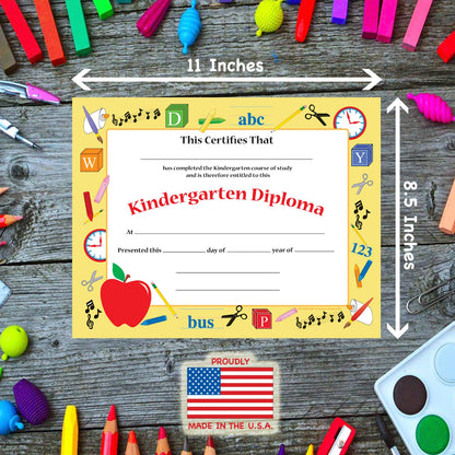 SHAPES ETC. Recognition Certificate - Kindergarten Diploma