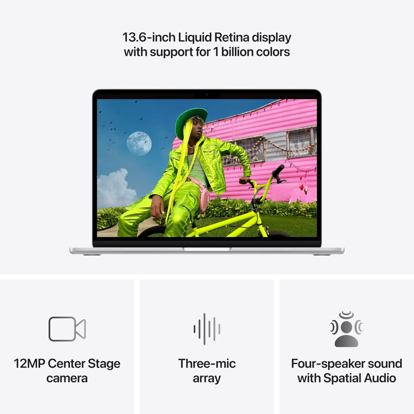 Apple 2026 MacBook Air 13-inch Laptop with M5 chip: Built for AI, 13.6-inch Liquid Retina Display, 16GB Unified Memory, 512GB SSD, 12MP Center Stage Camera, Touch ID, Wi-Fi 7; Midnight