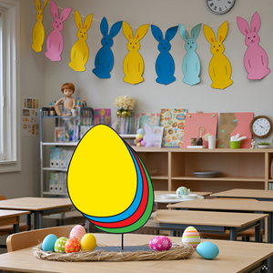 SHAPES ETC. Egg Assorted Color Creative Cut-Outs- 3”