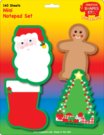 SHAPES ETC. Mini Notepad Set -  December