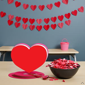 SHAPES ETC. Heart Tri-Color Super Cut-Outs- 8” x 10”