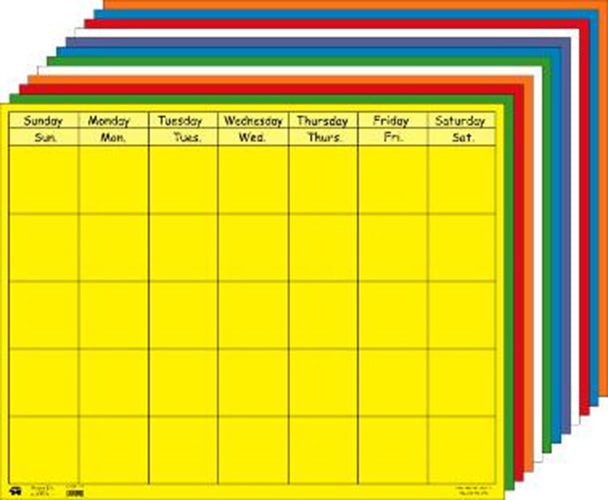 SHAPES ETC. Horizontal Calendar - Set of 12