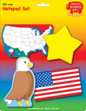 SHAPES ETC. Large Notepad Set - Patriotic