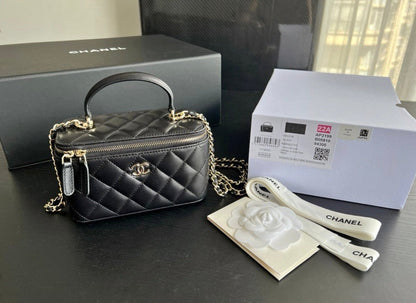 Iconic & Irresistible — Chanel Black Quilted Vanity Mini Crossbody with Gold Hardware