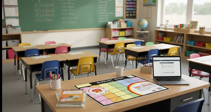 SHAPES ETC. Academic Year Desk Calendar- Chalkboard Design Desk Calendar