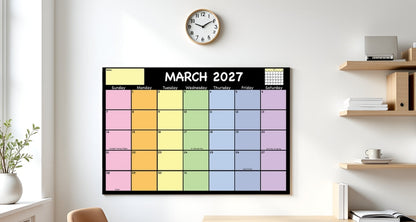 SHAPES ETC. Academic Year Desk Calendar- Chalkboard Design Desk Calendar