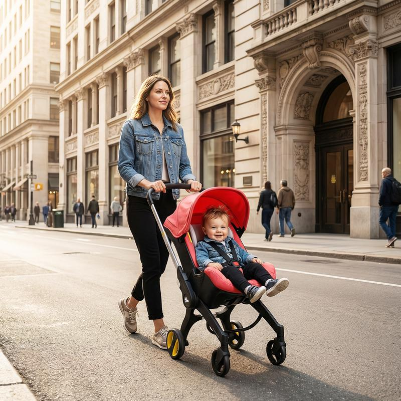 All in One Convertible Baby Stroller without Latchbase -Toddler Stroller with Reversible Stroller Seat ;Compact Stroller Carrinho De Bebe Affordable Strollercompact Stroller