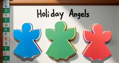 SHAPES ETC. Large Assorted Color Creative Foam Cut-Outs - Angel