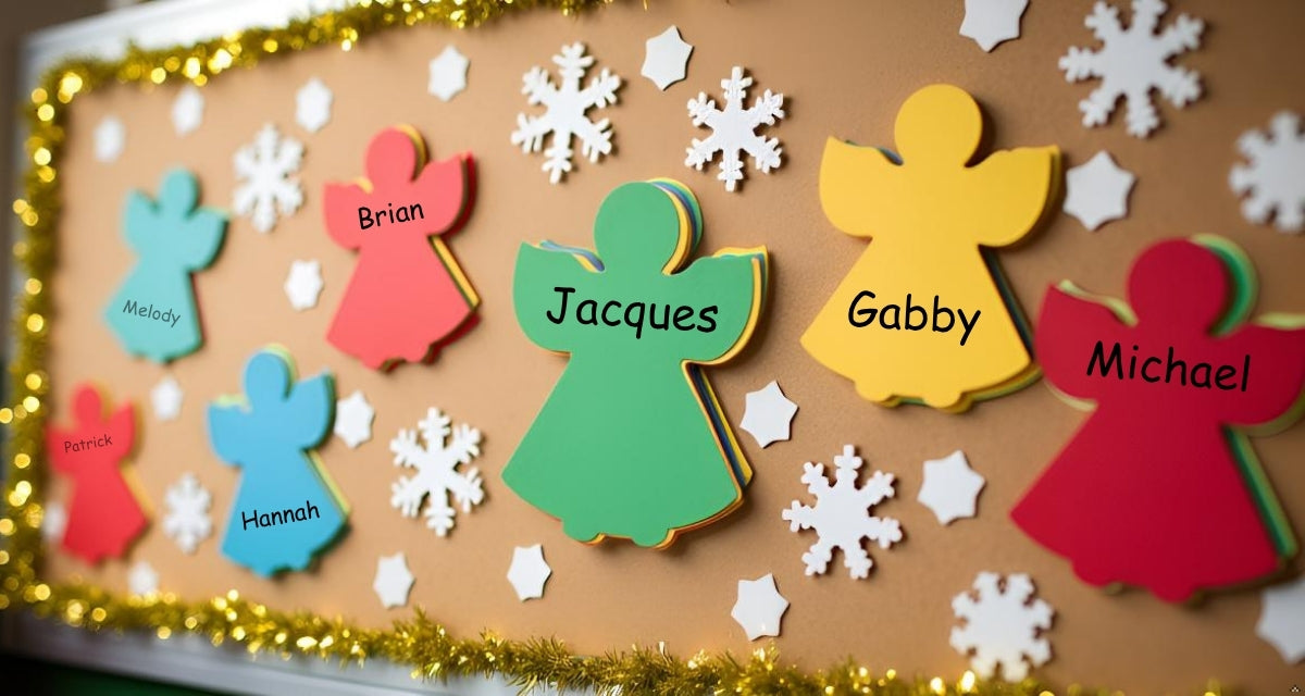 SHAPES ETC.  124 Pcs Angel Cut-Outs -  Large Assorted Color 5.5in