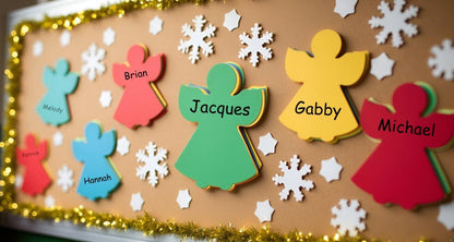 SHAPES ETC.  124 Pcs Angel Cut-Outs -  Large Assorted Color 5.5in