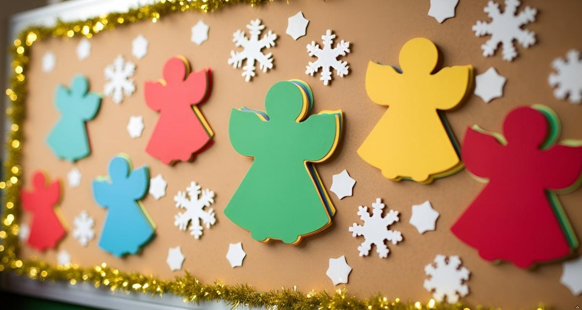 SHAPES ETC. Large Assorted Color Creative Foam Cut-Outs - Angel