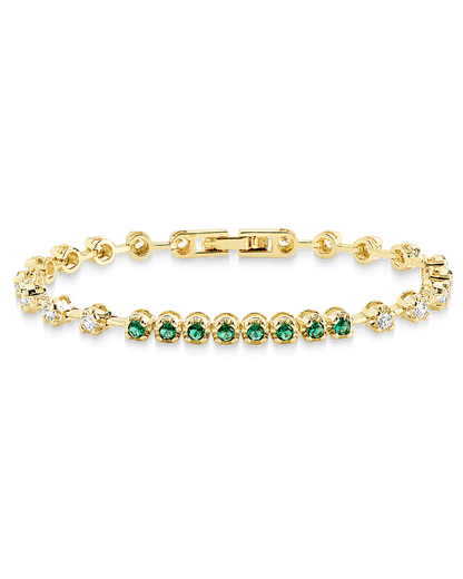 Liesbeth Emerald Accent Tennis Bracelet