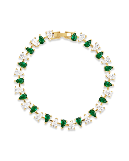 Emerald Pear Cut Tennis Bracelet