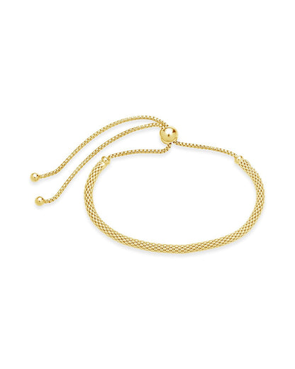 Sterling Silver Mesh Slider Bracelet