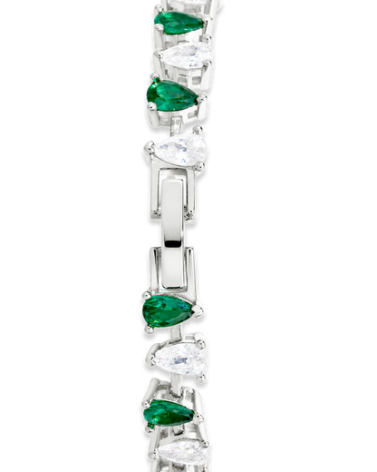 Emerald Pear Cut Tennis Bracelet