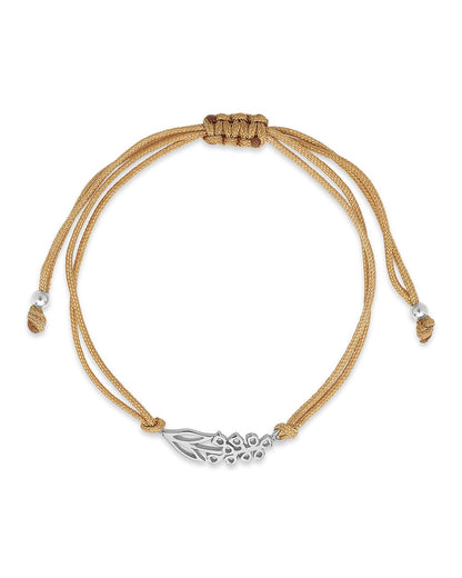 Sterling Silver Birth Flower Bolo Bracelet