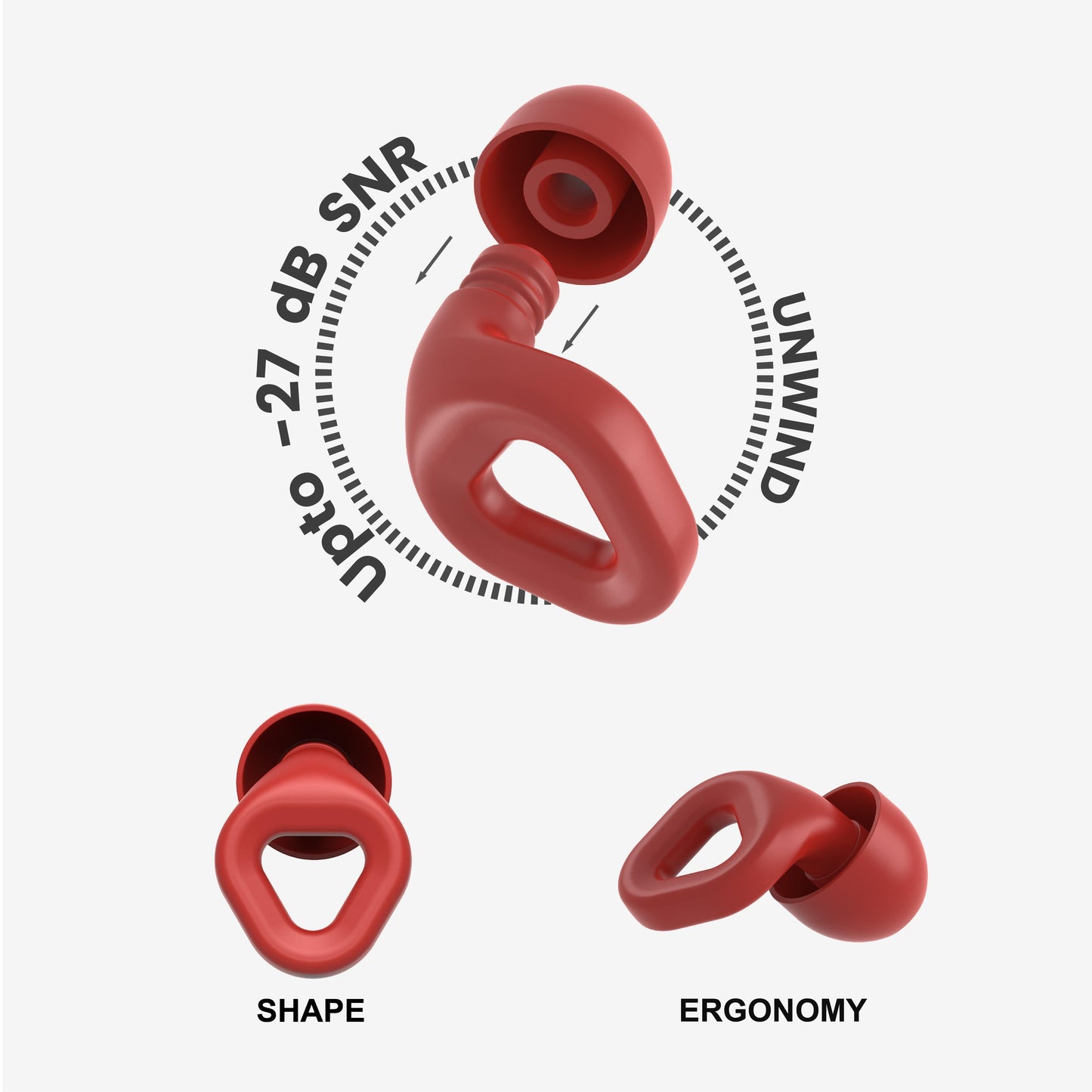 ZENZ - Unwind Earplugs - Fiery Red