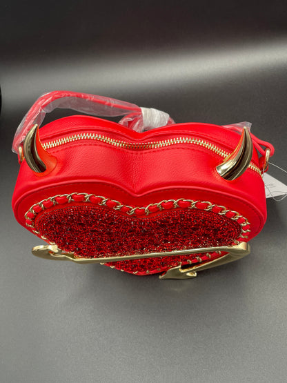 Betsey Johnson Kitsch Devil In The Details Crossbody Red