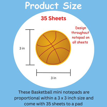 SHAPES ETC. Mini Notepad - Basketball