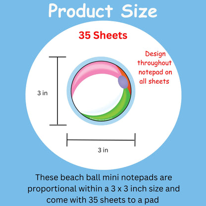 SHAPES ETC. Mini Notepad - Beach Ball