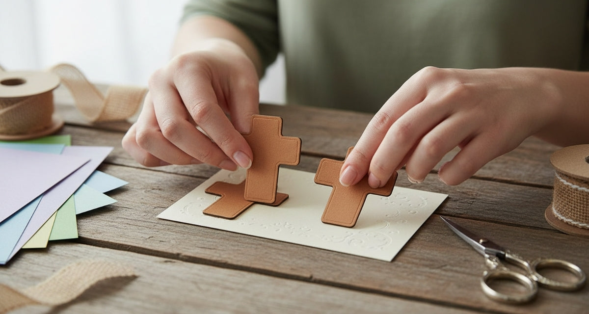 SHAPES ETC. Brown Cross Foam Single Color Creative Cut-Outs- 3”