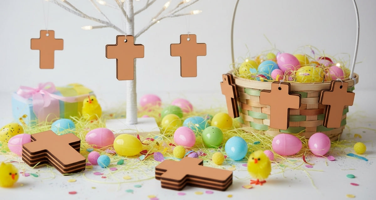 SHAPES ETC. Brown Cross Foam Single Color Creative Cut-Outs- 5.5"
