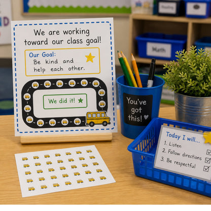 SHAPES ETC. Incentive Stickers - School Bus