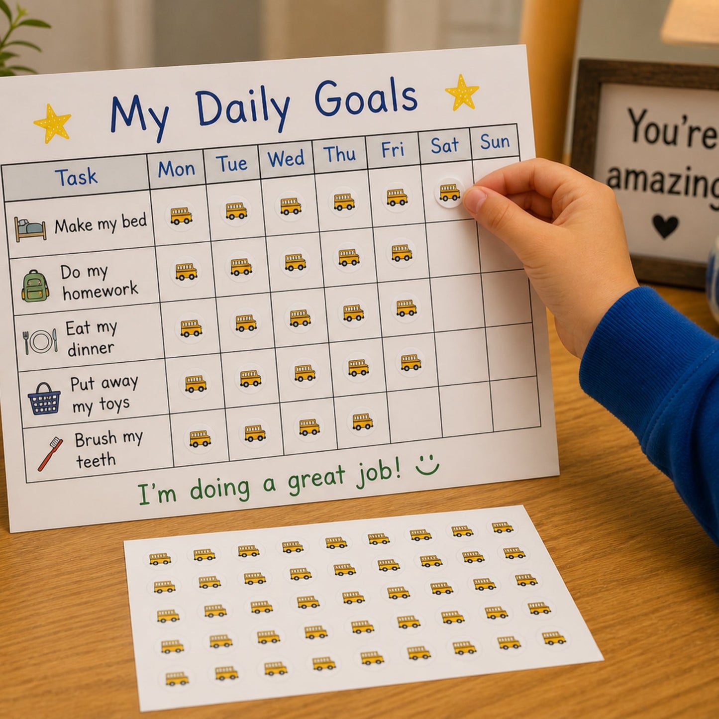 SHAPES ETC. Incentive Stickers - School Bus