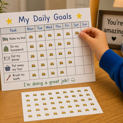 SHAPES ETC. Incentive Stickers - School Bus