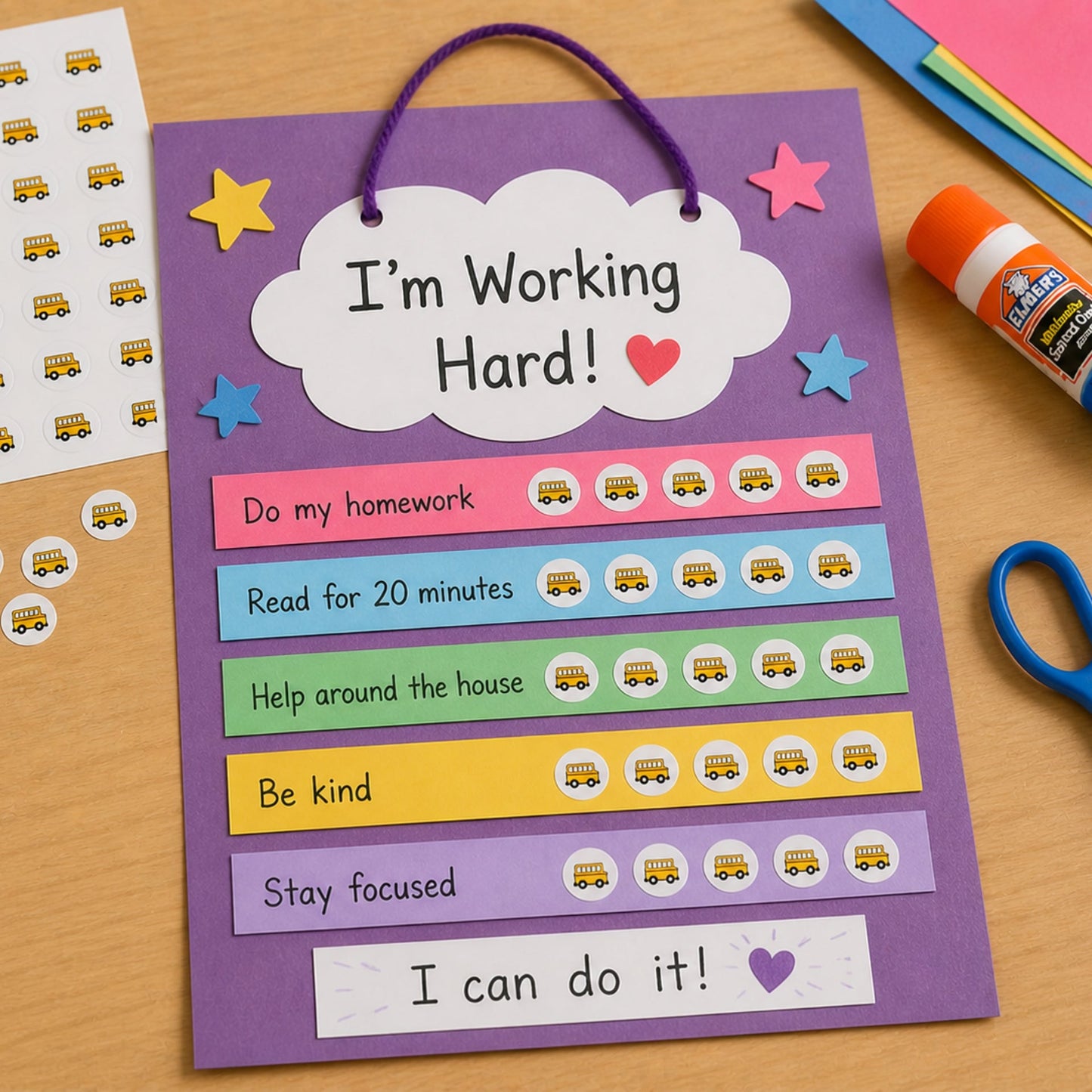 SHAPES ETC. Incentive Stickers - School Bus