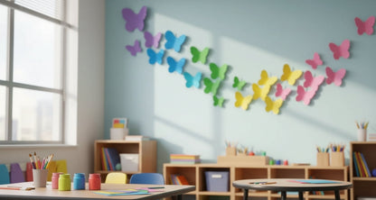 SHAPES ETC.  Butterfly Marble Assorted Color Creative Cut-Outs- 3"