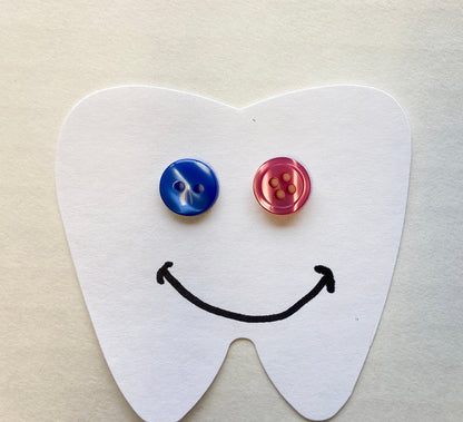 SHAPES ETC. Small Single Color Creative Foam Cut-Outs - Tooth