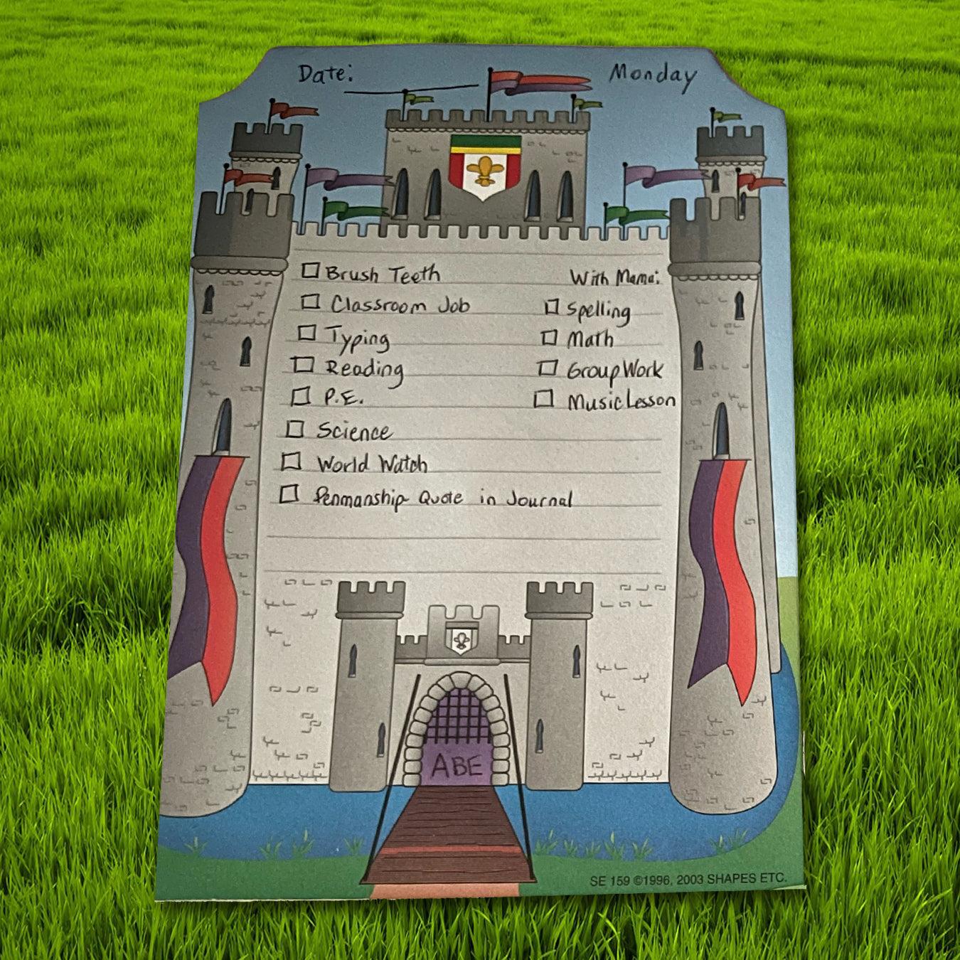 SHAPES ETC. Large Notepad - Castle