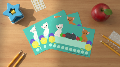 SHAPES ETC. Incentive Punch Cards - Cats