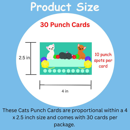 SHAPES ETC. Incentive Punch Cards - Cats