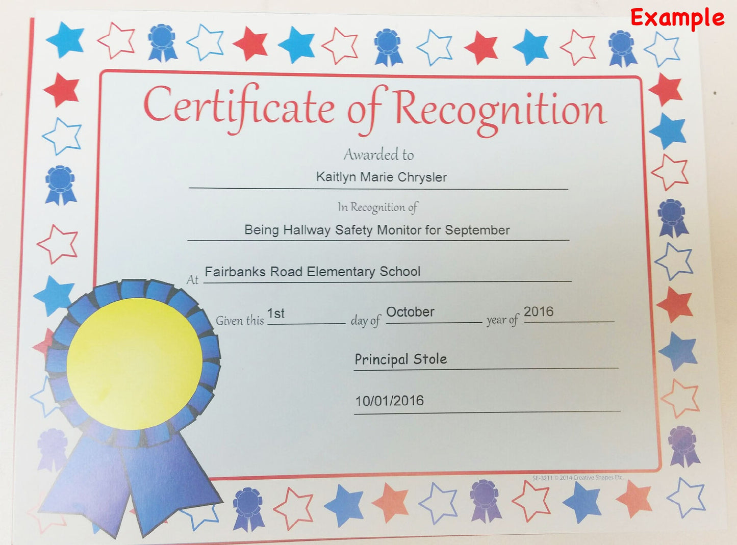 SHAPES ETC. Recognition Certificate - Certificate of Recognition