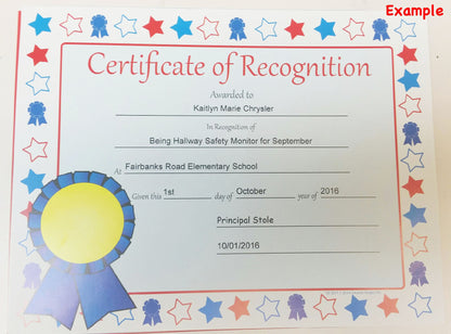 SHAPES ETC. Recognition Certificate - Certificate of Recognition